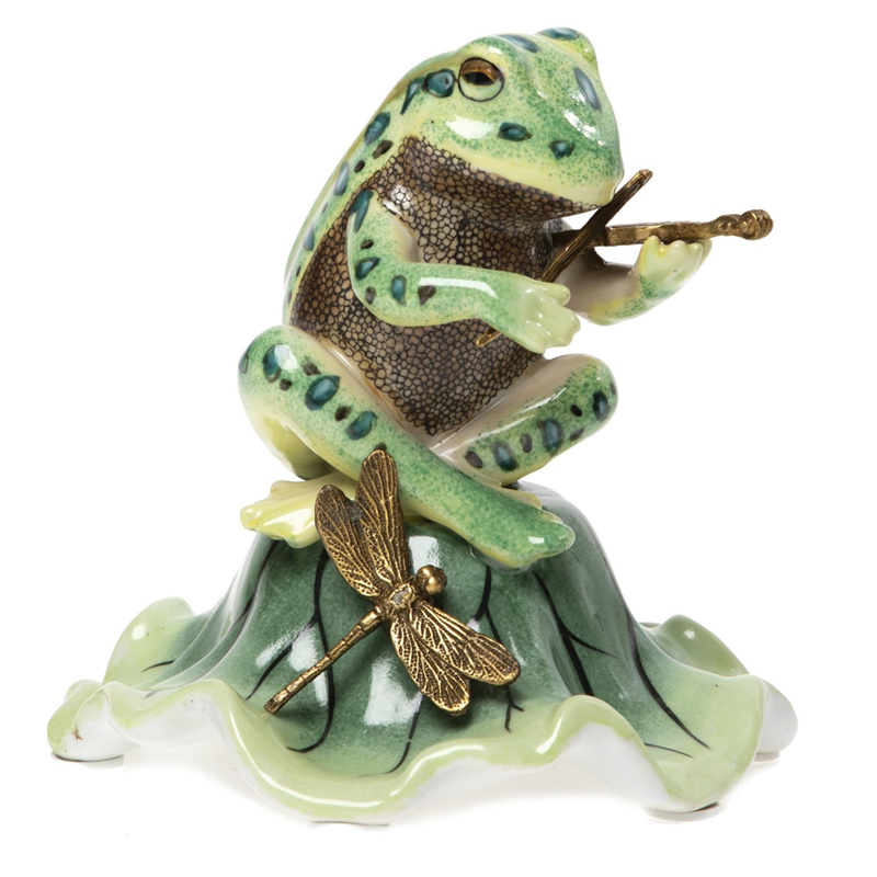 Статуэтка Frog Violinist Зеленый Золотой Статуэтка Frog Violinist Зеленый Золотой в Челябинске | Loft Concept