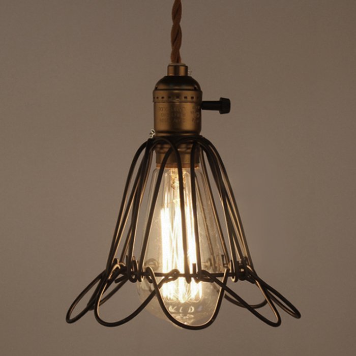 Подвесной светильник Loft Industry Cage Pendant Бронза в Челябинске | Loft Concept 