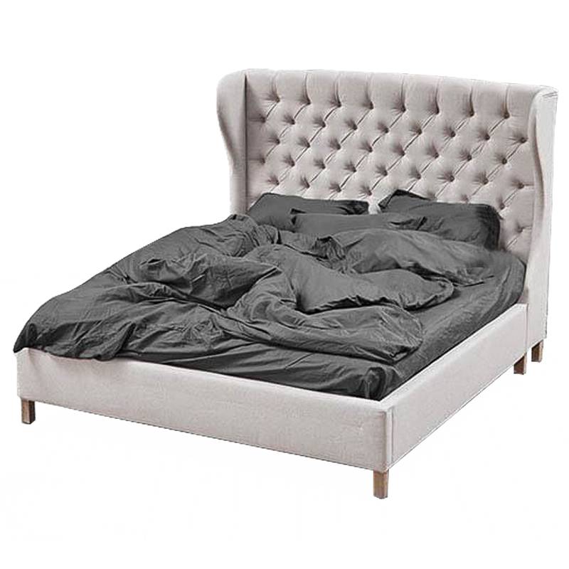Кровать Aivengo Bed Light Gray Светло-серый Кровать Aivengo Bed Light Gray Светло-серый в Челябинске | Loft Concept
