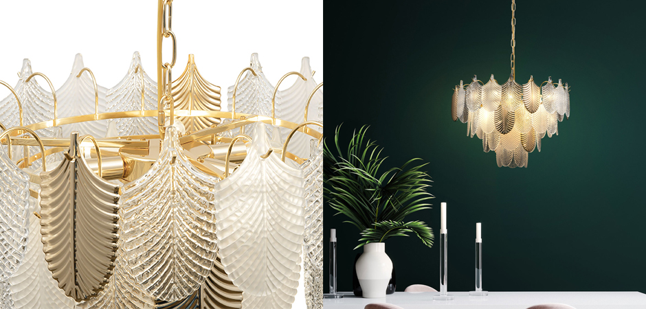 Люстра Feyar Gold Enlarged c Рельефным Стеклом Люстра Feyar Gold Enlarged c Рельефным Стеклом - Loft-Concept в Челябинске