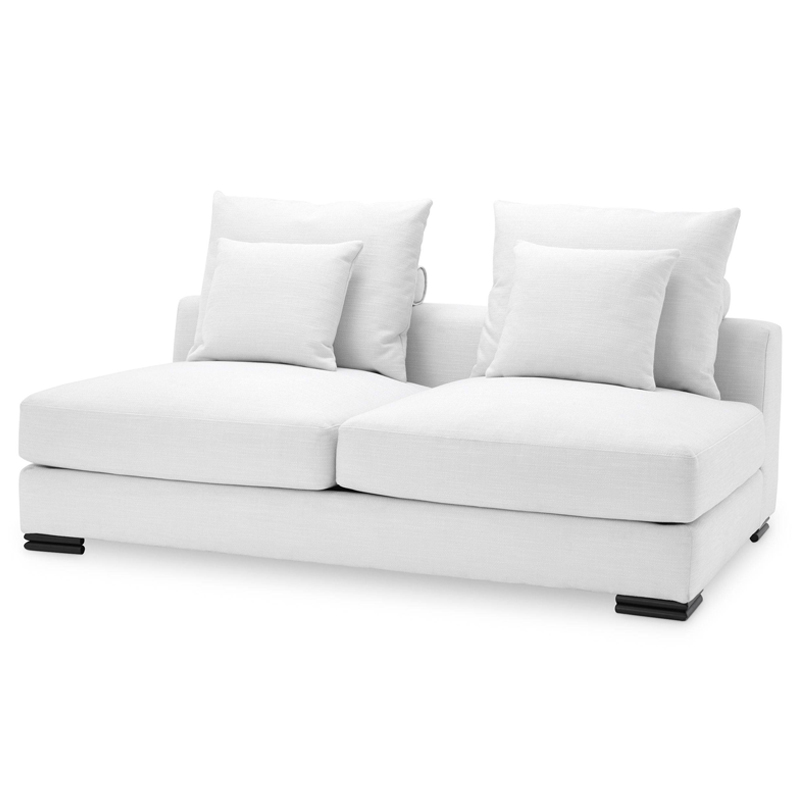 Диван Eichholtz Sofa Clifford 2-Seater white Белый Черный в Челябинске | Loft Concept 