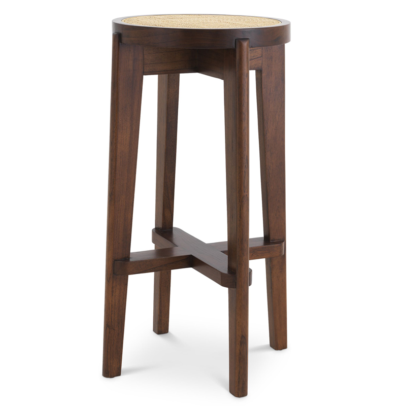 Барный стул Eichholtz Bar Stool Dareau brown Бежевый Коричневый Барный стул Eichholtz Bar Stool Dareau brown Бежевый Коричневый в Челябинске | Loft Concept