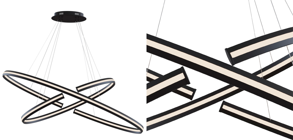 Люстра Half Ring Black & White Pendant M Люстра Half Ring Black & White Pendant M - Loft-Concept в Челябинске