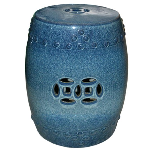 Китайский табурет ceramic garden stool blue AMBRE Винтажный голубой Китайский табурет ceramic garden stool blue AMBRE Винтажный голубой в Челябинске | Loft Concept
