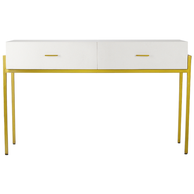 Консоль White Texture Stingray Console Белый Золотой Консоль White Texture Stingray Console Белый Золотой в Челябинске | Loft Concept