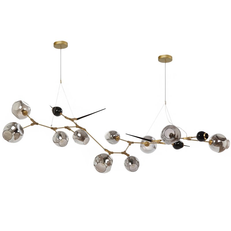 Люстра Chandelier bubbles and thorns Золотой Прозрачное Стекло Прозрачный черный Люстра Chandelier bubbles and thorns Золотой Прозрачное Стекло Прозрачный черный в Челябинске | Loft Concept