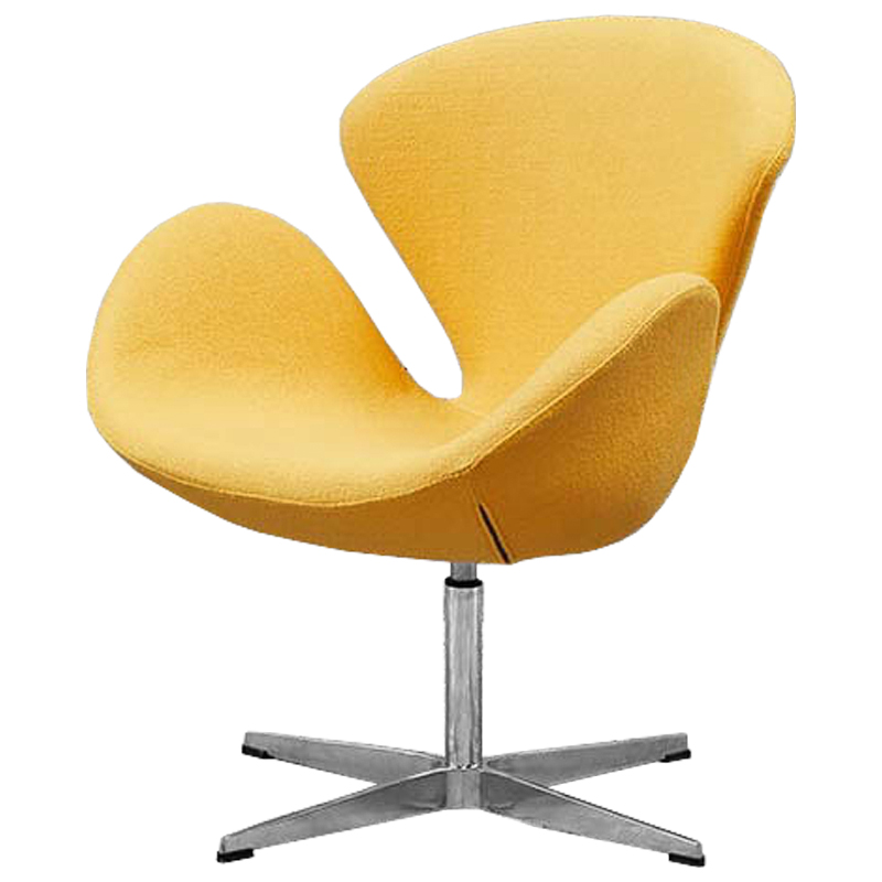 Кресло Swan Chair Yellow Желтый Хром Кресло Swan Chair Yellow Желтый Хром в Челябинске | Loft Concept
