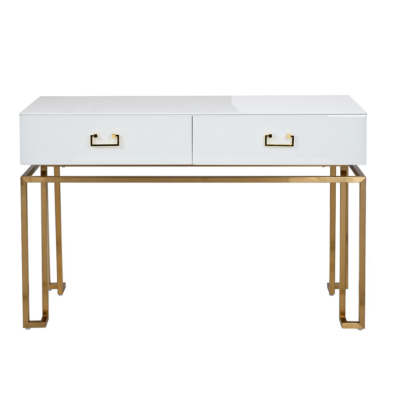 Консоль Magnum Console White Белый матовое золото в Челябинске | Loft Concept 