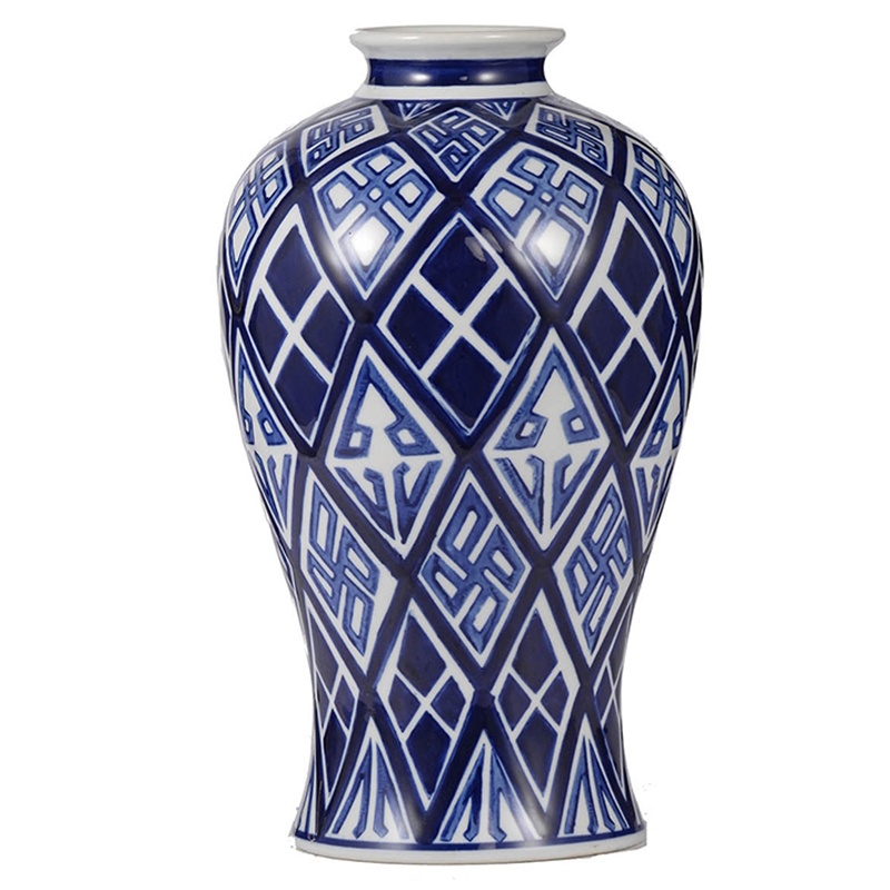 Ваза Fotini Vase Белый Синий Ваза Fotini Vase Белый Синий в Челябинске | Loft Concept