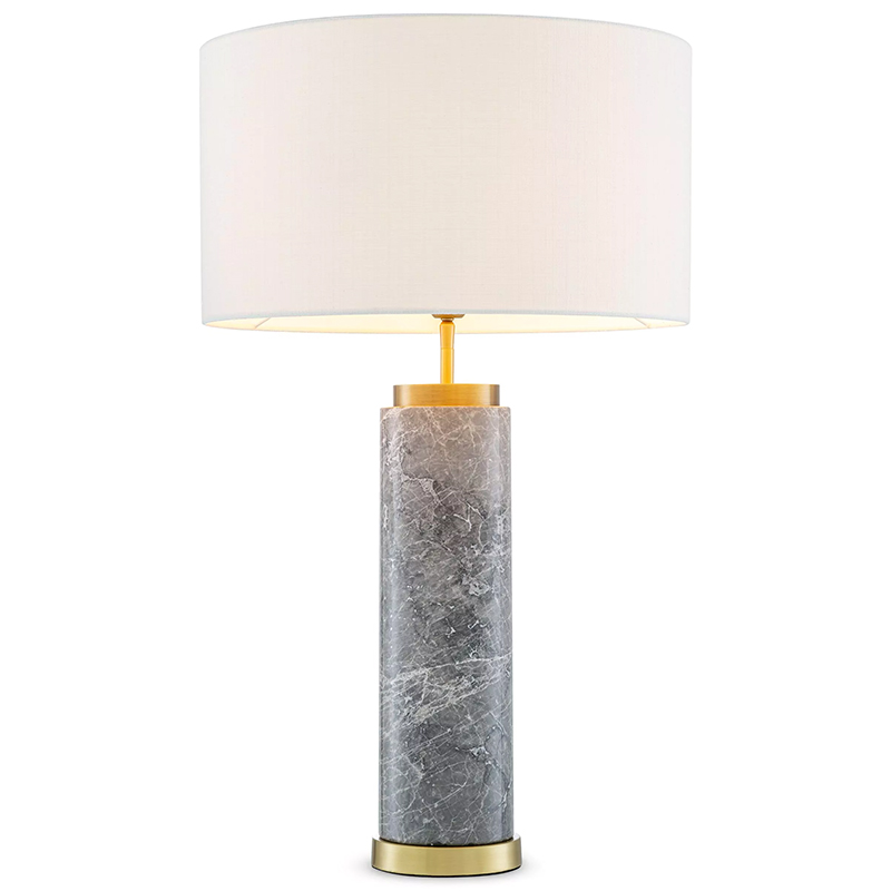 Настольная лампа Eichholtz Table Lamp Lxry Grey Marble Серый Латунь Белый Настольная лампа Eichholtz Table Lamp Lxry Grey Marble Серый Латунь Белый в Челябинске | Loft Concept