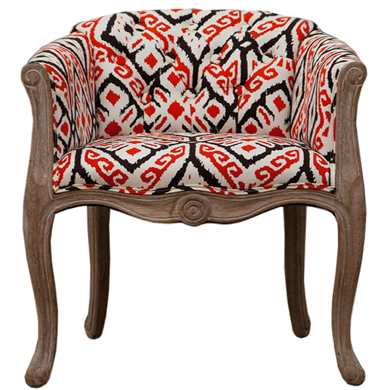 Кресло KELIM Red Ornament Chair Коричневый Белый Красный Черный Кресло KELIM Red Ornament Chair Коричневый Белый Красный Черный в Челябинске | Loft Concept