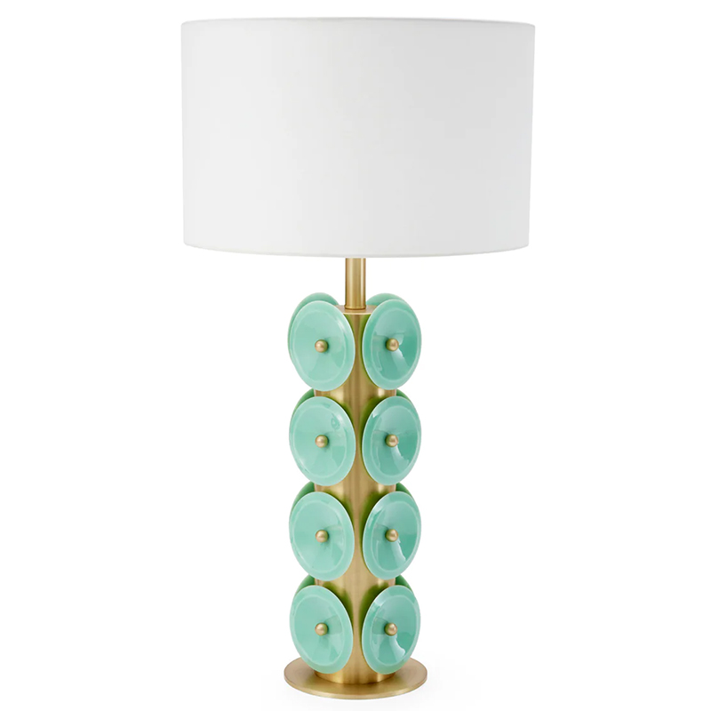 Настольная лампа PEGGY TABLE LAMP Золотой Бирюзовый Белый в Челябинске | Loft Concept 