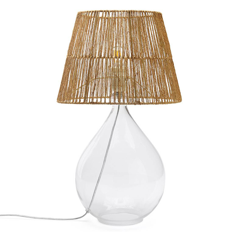 Настольная лампа Ronni Glass Table lamp Прозрачное Стекло Коричневый Настольная лампа Ronni Glass Table lamp Прозрачное Стекло Коричневый в Челябинске | Loft Concept