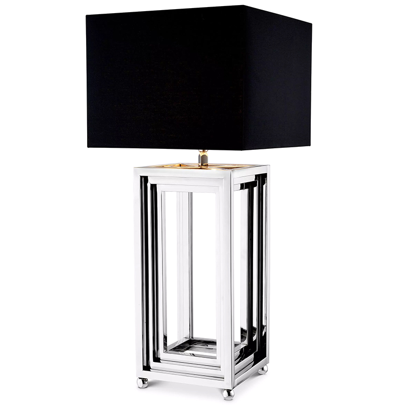 Настольная лампа Eichholtz Table Lamp Menaggio Nickel Черный Никель Настольная лампа Eichholtz Table Lamp Menaggio Nickel Черный Никель в Челябинске | Loft Concept