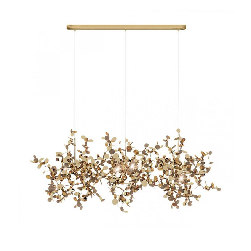 Люстра Terzani Argent Suspension Linear Gold длина 85 см Золотой Люстра Terzani Argent Suspension Linear Gold длина 85 см Золотой в Челябинске | Loft Concept