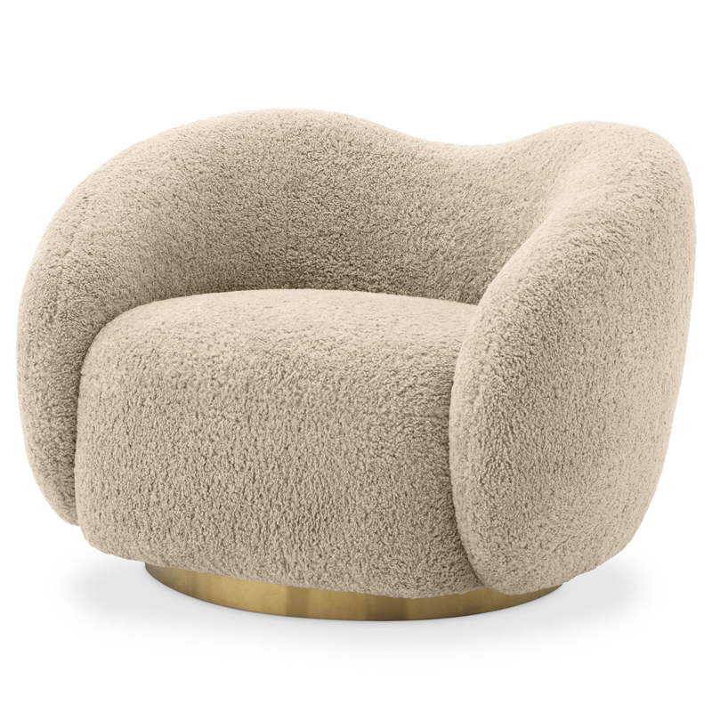 Кресло Eichholtz Swivel Chair Diego Песочный Латунь Кресло Eichholtz Swivel Chair Diego Песочный Латунь в Челябинске | Loft Concept