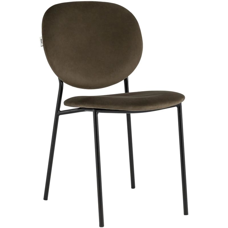 Стул Stanley Chair Коричневый Велюр Коричневый Черный Стул Stanley Chair Коричневый Велюр Коричневый Черный в Челябинске | Loft Concept