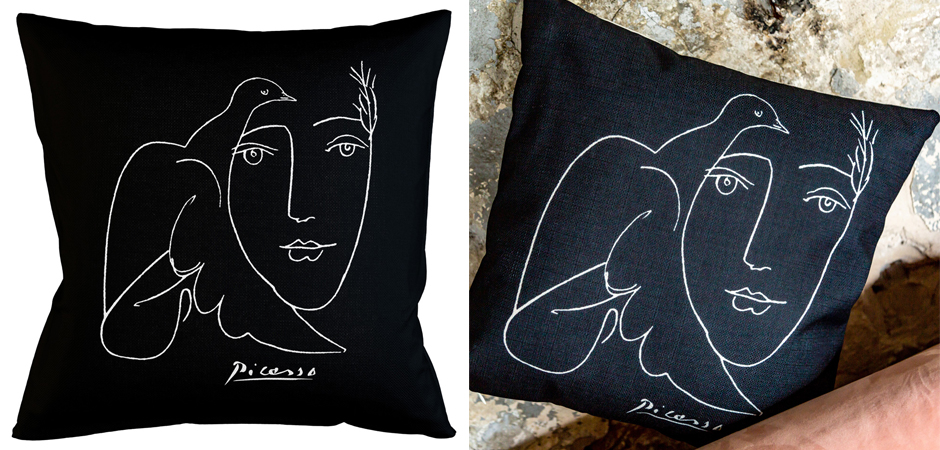 Декоративная подушка White Silhouette Dove Pillow Декоративная подушка White Silhouette Dove Pillow - Loft-Concept в Челябинске