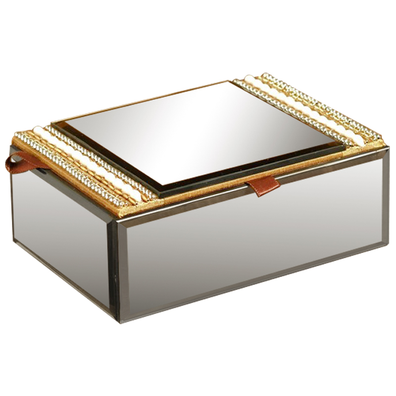 Шкатулка Seren Mirrored Box Зеркало Золотой Шкатулка Seren Mirrored Box Зеркало Золотой в Челябинске | Loft Concept