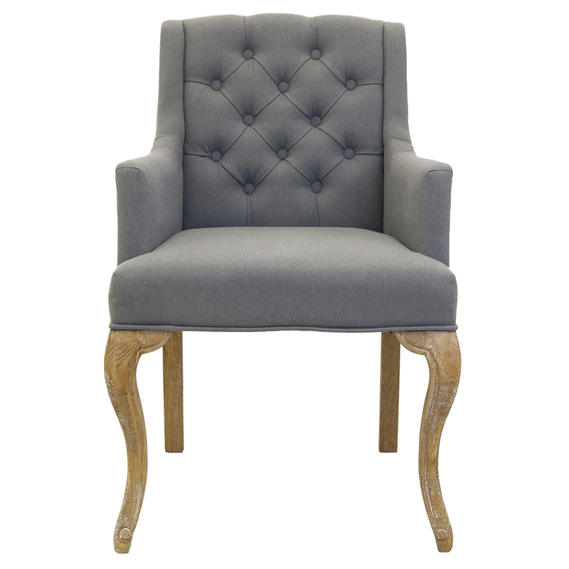 Кресло Mason Classical Armchair grey flax Серый Коричневый Кресло Mason Classical Armchair grey flax Серый Коричневый в Челябинске | Loft Concept