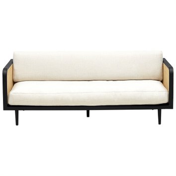 Диван Rattan Decor Sofa and Black ivory ( слоновая кость ) Черный в Челябинске | Loft Concept 