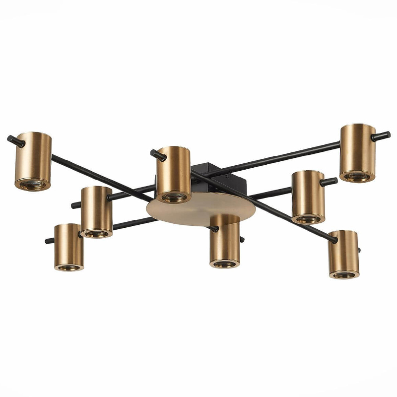 Потолочный светильник Aigle Ceiling Light 8 Латунь Черный Потолочный светильник Aigle Ceiling Light 8 Латунь Черный в Челябинске | Loft Concept