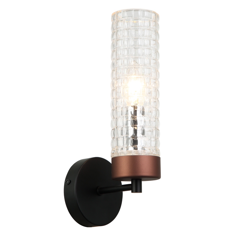 Бра Otes Sconce Черный Коричневый Прозрачный Бра Otes Sconce Черный Коричневый Прозрачный в Челябинске | Loft Concept