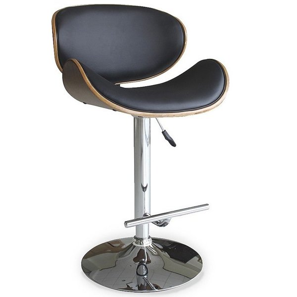 Барный стул Lounge Bar Stool черный Черный Хром Барный стул Lounge Bar Stool черный Черный Хром в Челябинске | Loft Concept