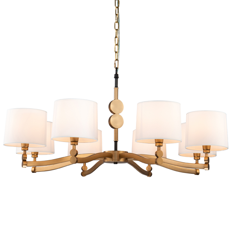 Люстра Mogir Chandelier Латунь Белый Люстра Mogir Chandelier Латунь Белый в Челябинске | Loft Concept