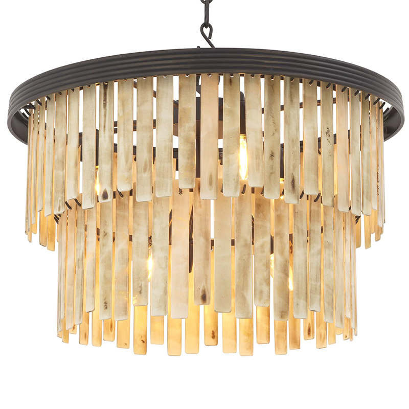 Люстра Eichholtz Chandelier Arizona S Темная бронза Бежевый Люстра Eichholtz Chandelier Arizona S Темная бронза Бежевый в Челябинске | Loft Concept