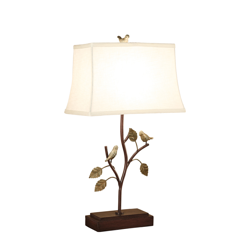 Настольная лампа Bird Talk Table lamp Белый Коричневый Латунь Настольная лампа Bird Talk Table lamp Белый Коричневый Латунь в Челябинске | Loft Concept