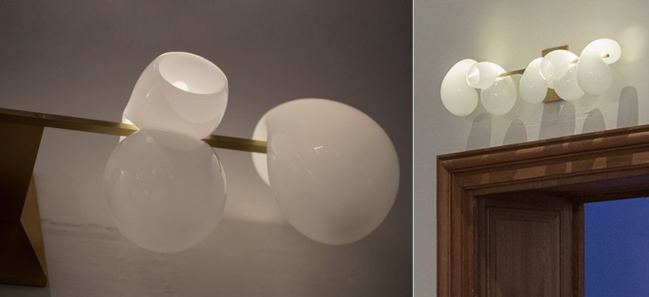 Бра White glass trap 5 Wall Lamp Бра White glass trap 5 Wall Lamp - Loft-Concept в Челябинске