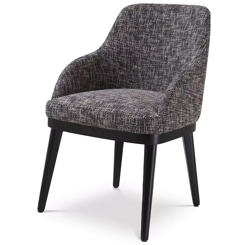 Стул Eichholtz Dining Chair Costa Cambon Black Серый Черный Стул Eichholtz Dining Chair Costa Cambon Black Серый Черный в Челябинске | Loft Concept