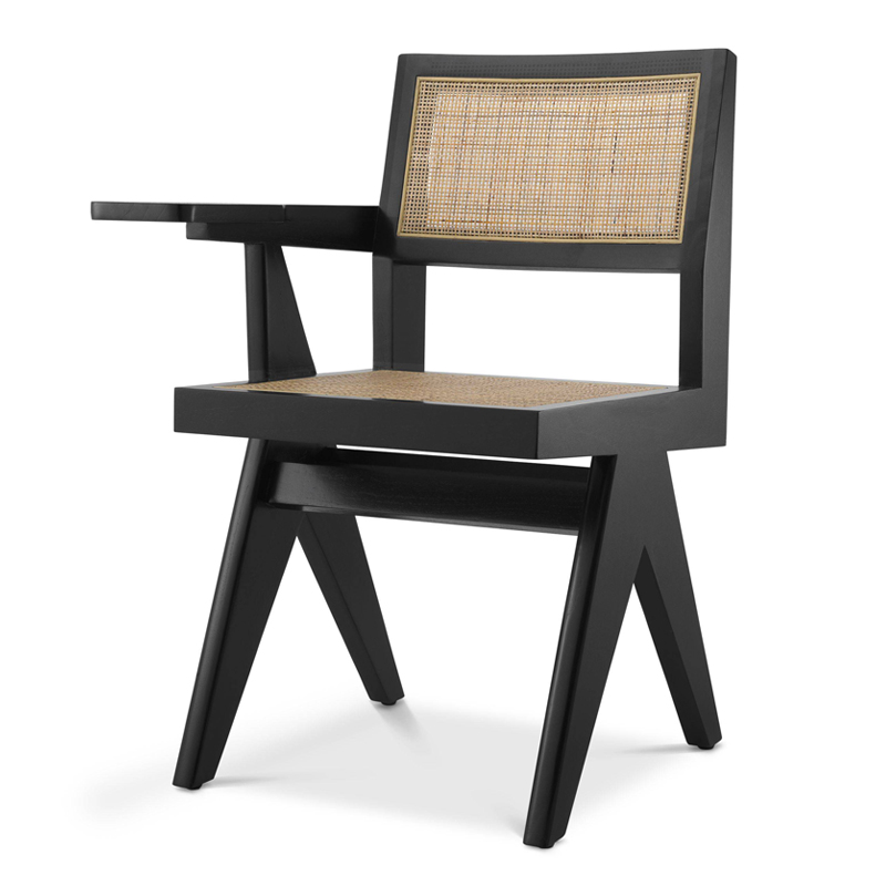 Стул Eichholtz Chair Niclas With Desk black Бежевый Черный Стул Eichholtz Chair Niclas With Desk black Бежевый Черный в Челябинске | Loft Concept