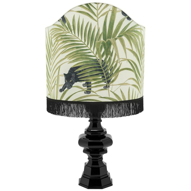 Настольная лампа Table Lamp Empire Scudo White Green Зеленый Белый Черный Настольная лампа Table Lamp Empire Scudo White Green Зеленый Белый Черный в Челябинске | Loft Concept