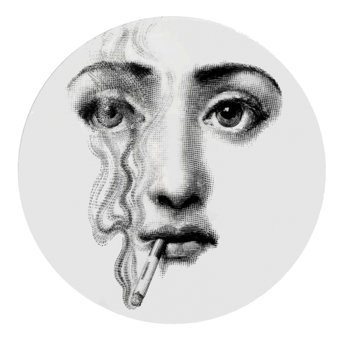 Декоративная тарелка Fornasetti 081 Черный Декоративная тарелка Fornasetti 081 Черный в Челябинске | Loft Concept