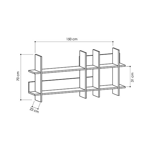 Полка прямая подвесная двухъярусная цвета антрацит BEADS BOOKCASE ANTHRACITE Полка прямая подвесная двухъярусная цвета антрацит BEADS BOOKCASE ANTHRACITE в Челябинске