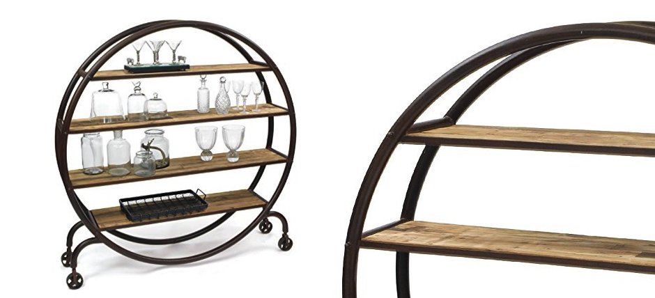 Стеллаж Industrial Metal Round Bookshelf Стеллаж Industrial Metal Round Bookshelf - Loft-Concept в Челябинске