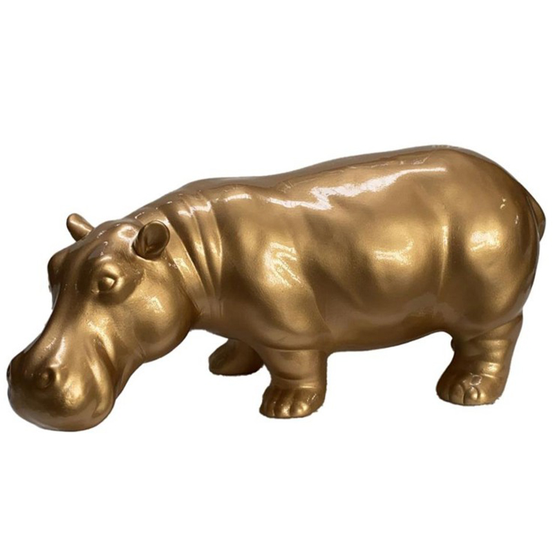 Статуэтка Abhika Hippo Bisc. Gold Золотой Статуэтка Abhika Hippo Bisc. Gold Золотой в Челябинске | Loft Concept