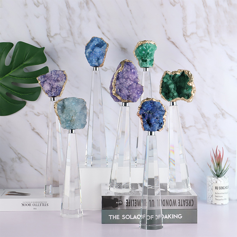 Статуэтка Druse Statuette Прозрачный Violet Dusk ( фиолетовый сумрак ) Синий Голубой пастельный Статуэтка Druse Statuette Прозрачный Violet Dusk ( фиолетовый сумрак ) Синий Голубой пастельный в Челябинске | Loft Concept