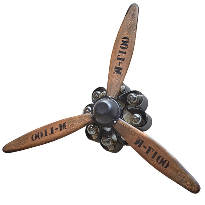 Бра пропеллер Wood Propeller Wall Lamp Графит Дуб темный Бра пропеллер Wood Propeller Wall Lamp Графит Дуб темный в Челябинске | Loft Concept