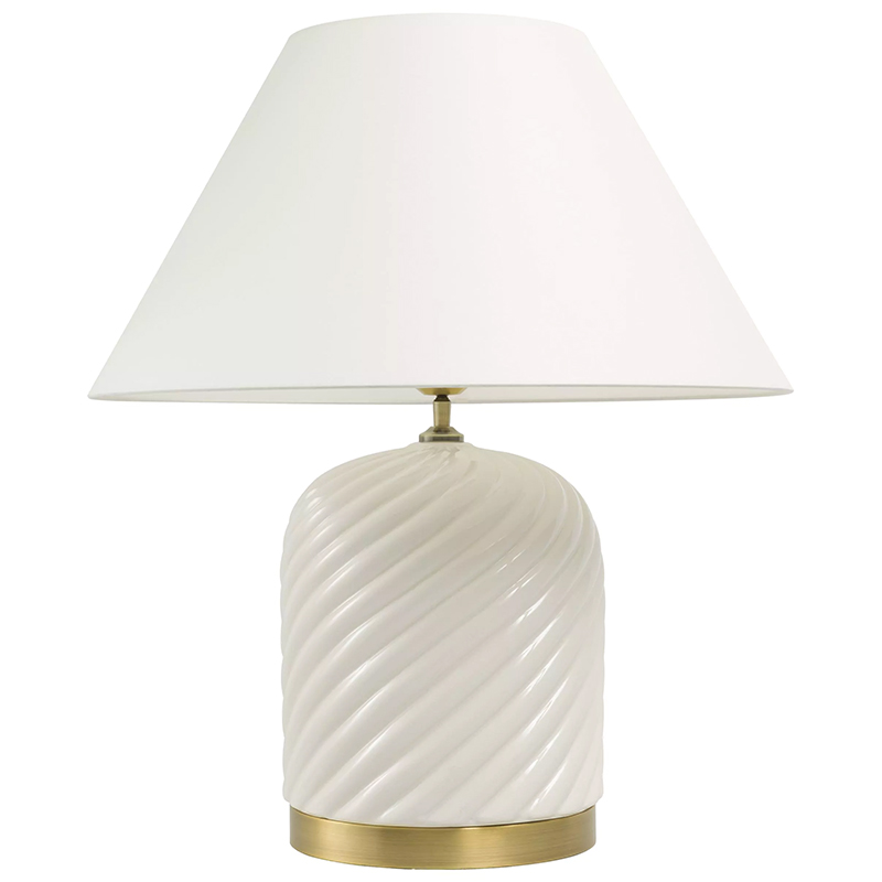 Настольная лампа Eichholtz Table Lamp Savona Кремовый Латунь Настольная лампа Eichholtz Table Lamp Savona Кремовый Латунь в Челябинске | Loft Concept