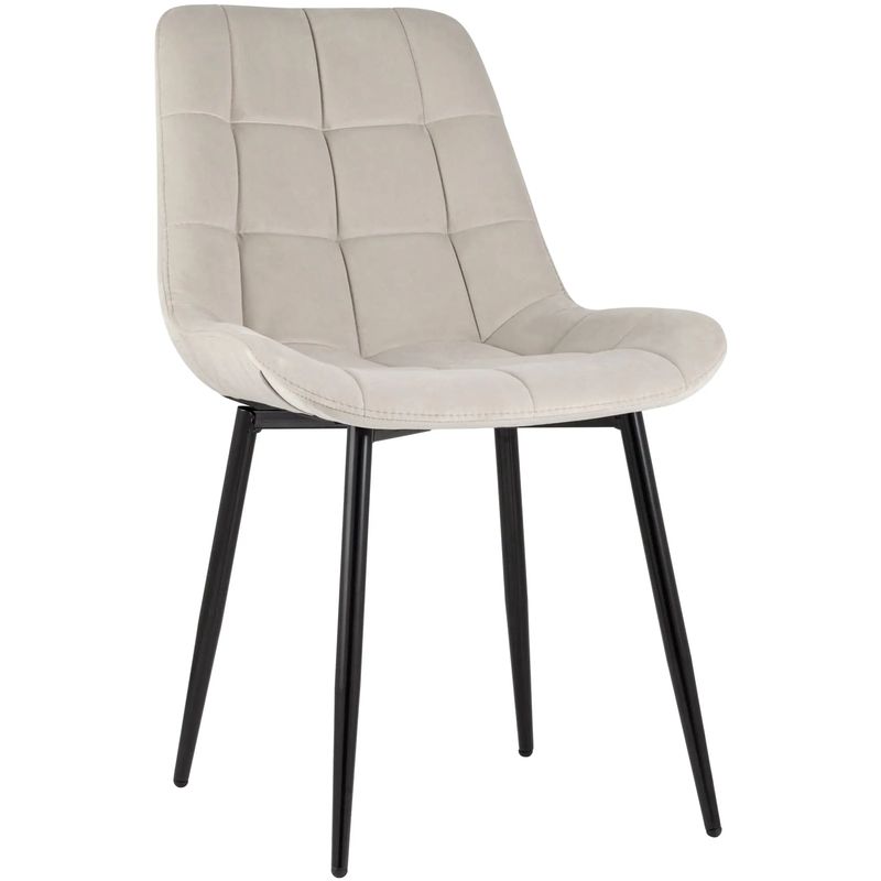Стул NANCY Chair Молочный Цвет Черные Ножки Молочный Черный Стул NANCY Chair Молочный Цвет Черные Ножки Молочный Черный в Челябинске | Loft Concept