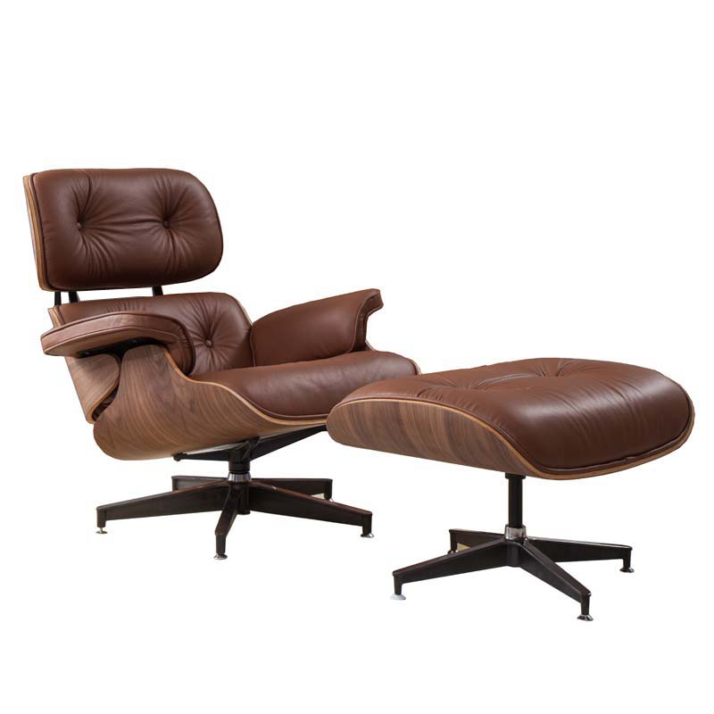 Кресло Eames Lounge Chair & Ottoman light brown Коричневый Кресло Eames Lounge Chair & Ottoman light brown Коричневый в Челябинске | Loft Concept