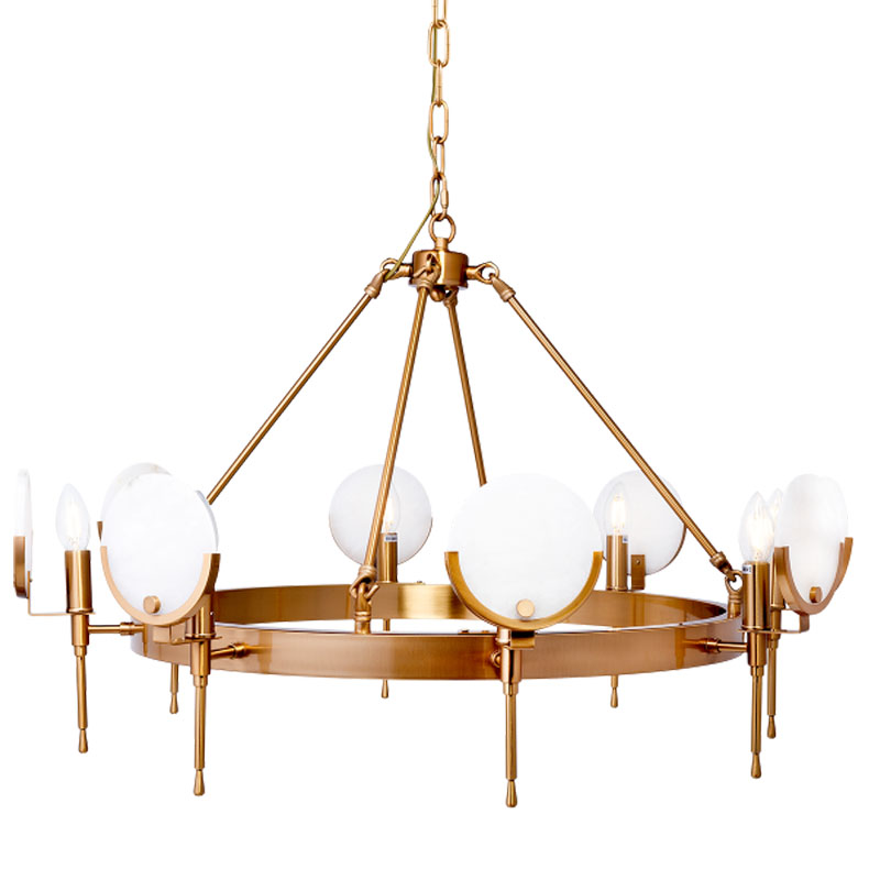 Люстра Levanzo Chandelier 85 Золотой Белое матовое стекло Люстра Levanzo Chandelier 85 Золотой Белое матовое стекло в Челябинске | Loft Concept