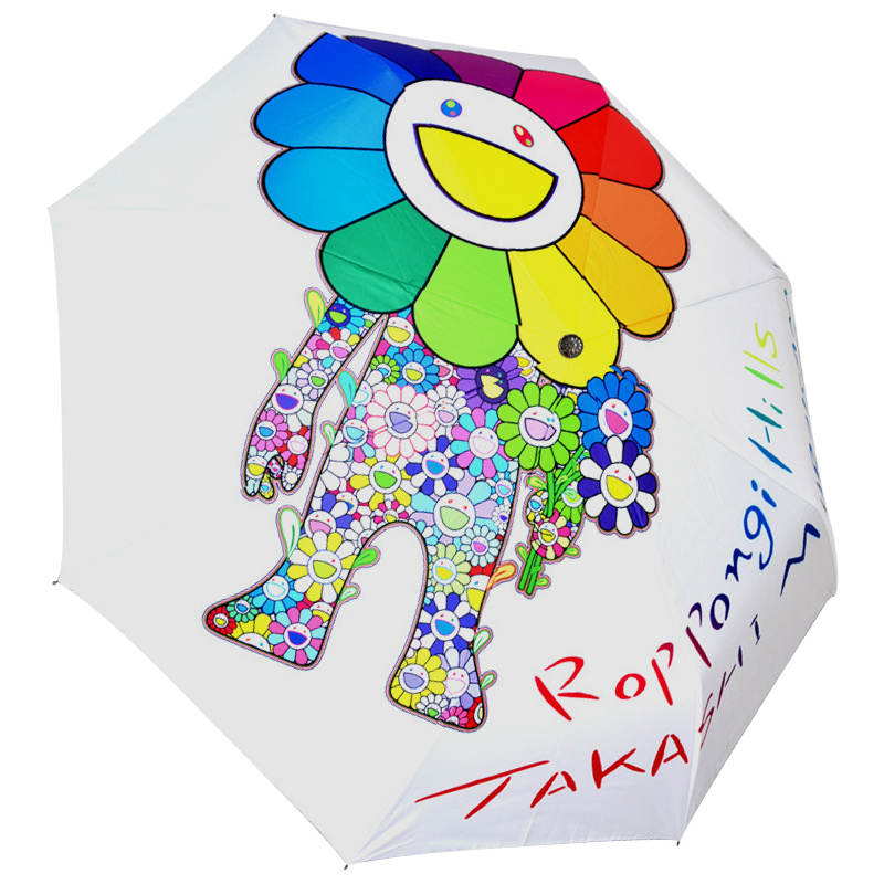 Зонт раскладной TAKASHI MURAKAMI дизайн 004 Белый цвет Белый Мульти Зонт раскладной TAKASHI MURAKAMI дизайн 004 Белый цвет Белый Мульти в Челябинске | Loft Concept