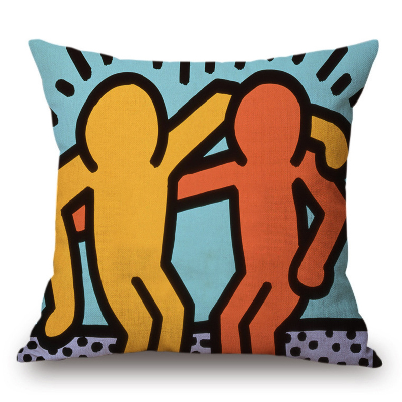 Подушка Keith Haring 6 Мульти Подушка Keith Haring 6 Мульти в Челябинске | Loft Concept