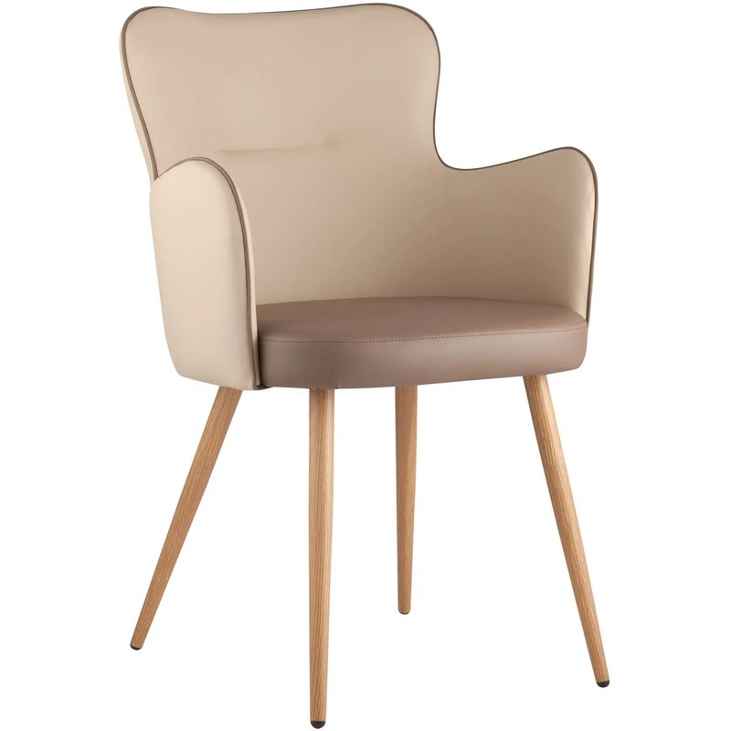 Стул Space Chair Бежевая Экокожа Бежевый Древесина в Челябинске | Loft Concept 