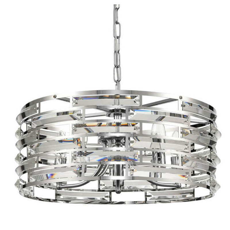Люстра Chandelier Glass Inserts Хром Люстра Chandelier Glass Inserts Хром в Челябинске | Loft Concept