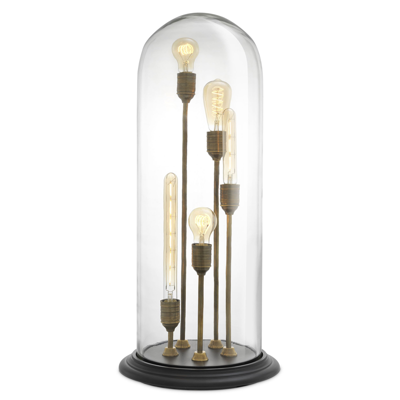 Настольная лампа Eichholtz Table Lamp Opus Черный Винтажная латунь Прозрачный Настольная лампа Eichholtz Table Lamp Opus Черный Винтажная латунь Прозрачный в Челябинске | Loft Concept